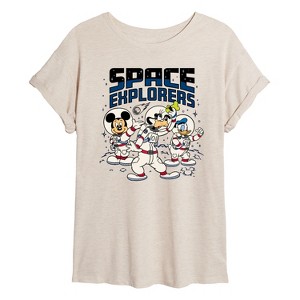 Women's - Disney - Space Explorers Oversized Graphic T-Shirt - 1 of 4