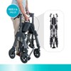 Able Life Heavy Duty Space Saver Rollator, 4-Wheel Bariatric Rolling Walker with Large Seat, Supports 500 lbs - 3 of 4
