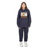 Everyday Kids “Boo Crew” Halloween Pullover Hoodie – Cute Ghosts and Pumpkins – Cozy Fall Sweatshirt for Girls, Navy - 2 of 3