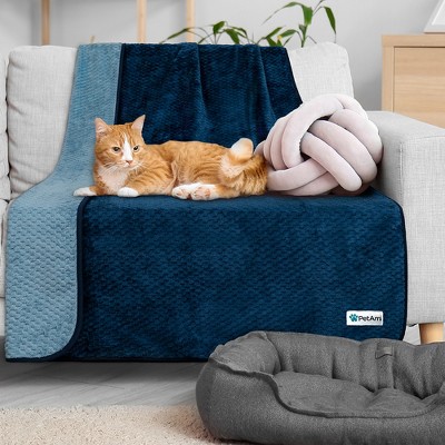 Medium Navy Waterproof Fleece Dog Blanket