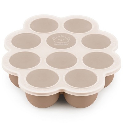 Prep Silicone Baby Food Freezer Tray with Clip-on Lid, 2oz x 10 Silicone Freezer Molds, BPA-Free Baby Food Storage