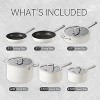 CAROTE 10PCS Nonstick Cookware Set, Pots and Pans Set Non Stick, Heavy Gauge Kitchen Cookware Sets, Dishwasher & Oven Safe, New York Collection White - 2 of 4