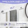 10 Pieces Brushed Nickel Bathroom Hardware Accessories Set, 27.5 Inch Towel Bar Set - 3 of 4