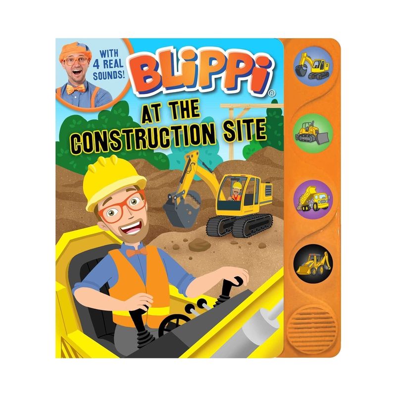 Blippi: At the Construction Site - (4-Button Sound Books) by  Editors of Studio Fun International (Board Book), 1 of 7