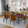 LeisureMod Tule Modern 71" Oval Dining Table with MDF Top and Black Steel Legs - 2 of 4