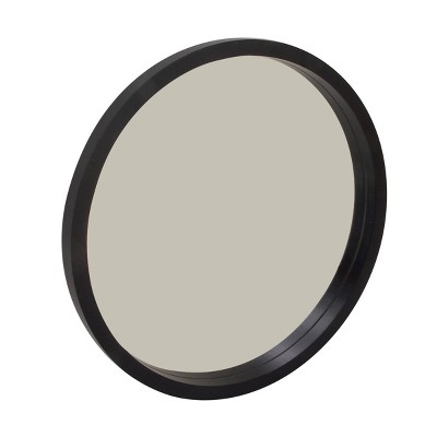 Elegant 32" Round Black Wood Framed Wall Mirror