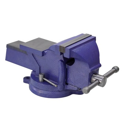 6" Bench Vise, Table Vise Clamp-On with 360° Swivel Base, Heavy Duty Cast Iron Clamping Vise for Woodworking Industrial Use