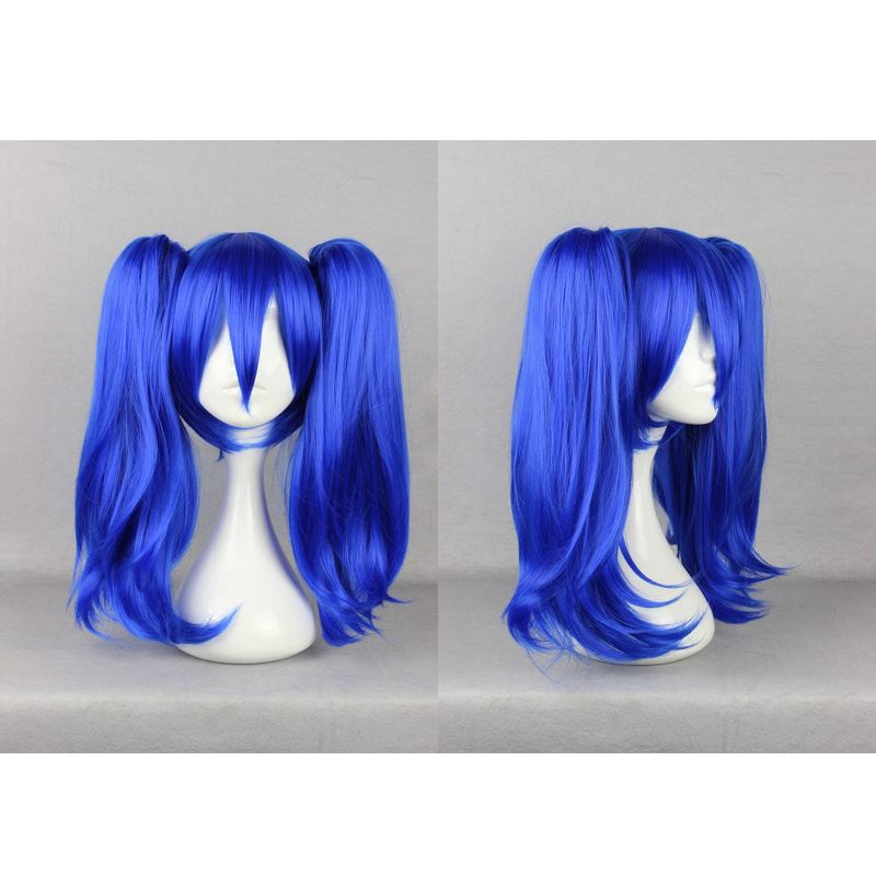 Unique Bargains Women's Wigs 18" Blue with Wig Cap, 5 of 7