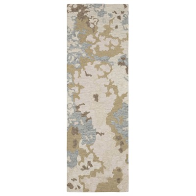 Oriental Weavers Kipton KIP06 Beige / Blue Indoor Area Rug - 2'6" x 8'
