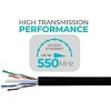 Monoprice Cat6 Ethernet Bulk Cable - 500 Feet - Black, Solid, 550MHz, UTP, CMR, Riser-Rated, Pure Bare Copper Wire, 23AWG (UL)(TAA) - 2 of 4