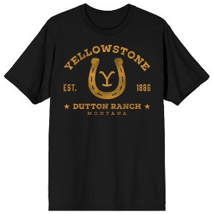 Yellowstone Horseshoe Logo Adult Crew Neck Short Sleeve T-shirt - 1 of 4