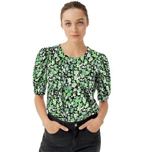 ellos Women's Plus Size Puff Sleeve Tee - 1 of 3