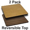 Flash Furniture Glenbrook 2 Pk. 42'' Square Table Top with Natural or Walnut Reversible Laminate Top - 2 of 3