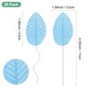 Unique Bargains Artificial Silk Wire Single Flower Leaves for DIY - 3 of 4