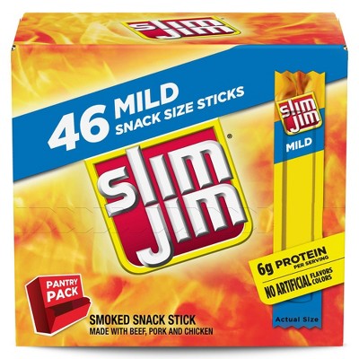 Slim Jim Mild Smoked Snack Size Sticks &#8211; 12.88oz/46ct