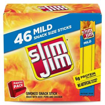 Slim Jim Mild Smoked Snack Size Sticks – 12.88oz/46ct
