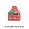 Unique Bargains Christmas Aprons Christmas Celebration in English Tree Carrier Linen Red Black Green Beige 21.65"x26.77" 1 Pcs - 3 of 4