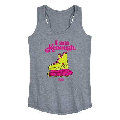 Women's - Barbie - I Am Kenough Rollerblades Graphic Racerback Tank