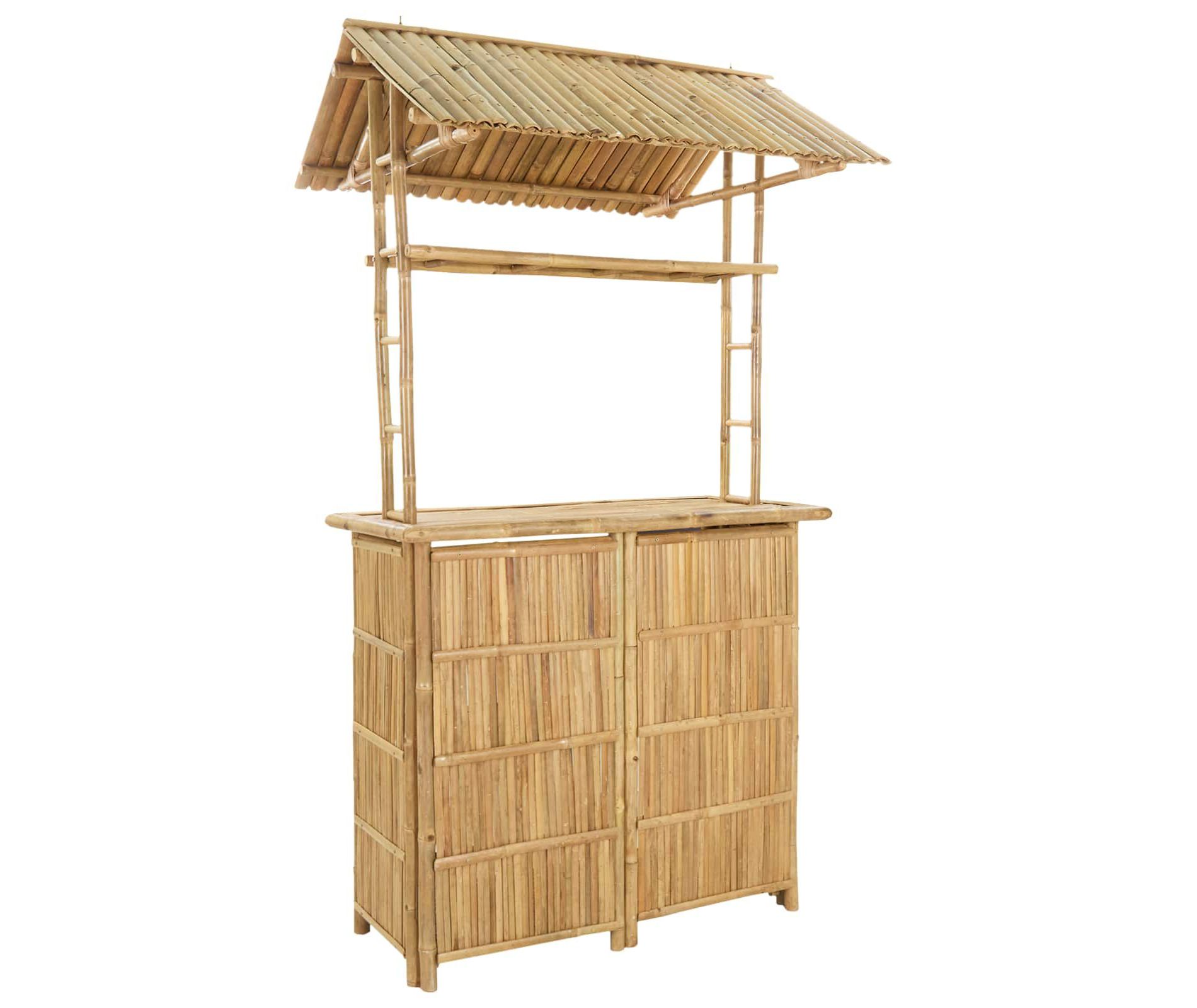vidaXL Outdoor Bar Table Natural 45.28 x 37.40 x 84.25 in Bamboo