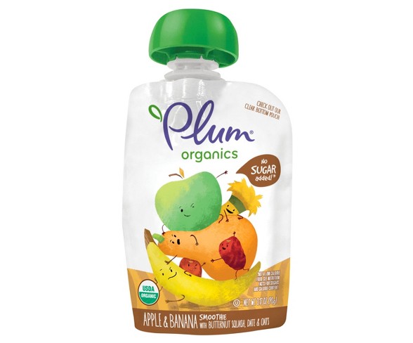Plum Organics Apple & Banana Smoothie - 12.68oz