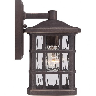 Palladian Bronze 10.5" Dimmable Outdoor Lantern with Water Glass