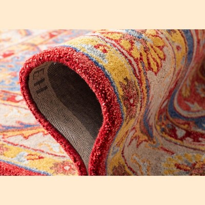 Antiquity AT503 Hand Tufted Area Rug - Red/Blue - 5'x8' - Safavieh.
