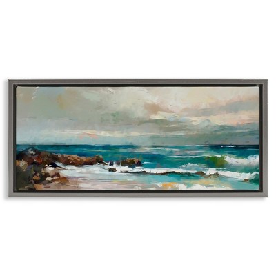 Stupell Industries Rocky Ocean Waves, 31" x 14"