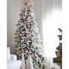 King Of Christmas Snow Flocked Hinged Artificial Christmas Tree Unlit King Flock Xmas Tree - image 4 of 4