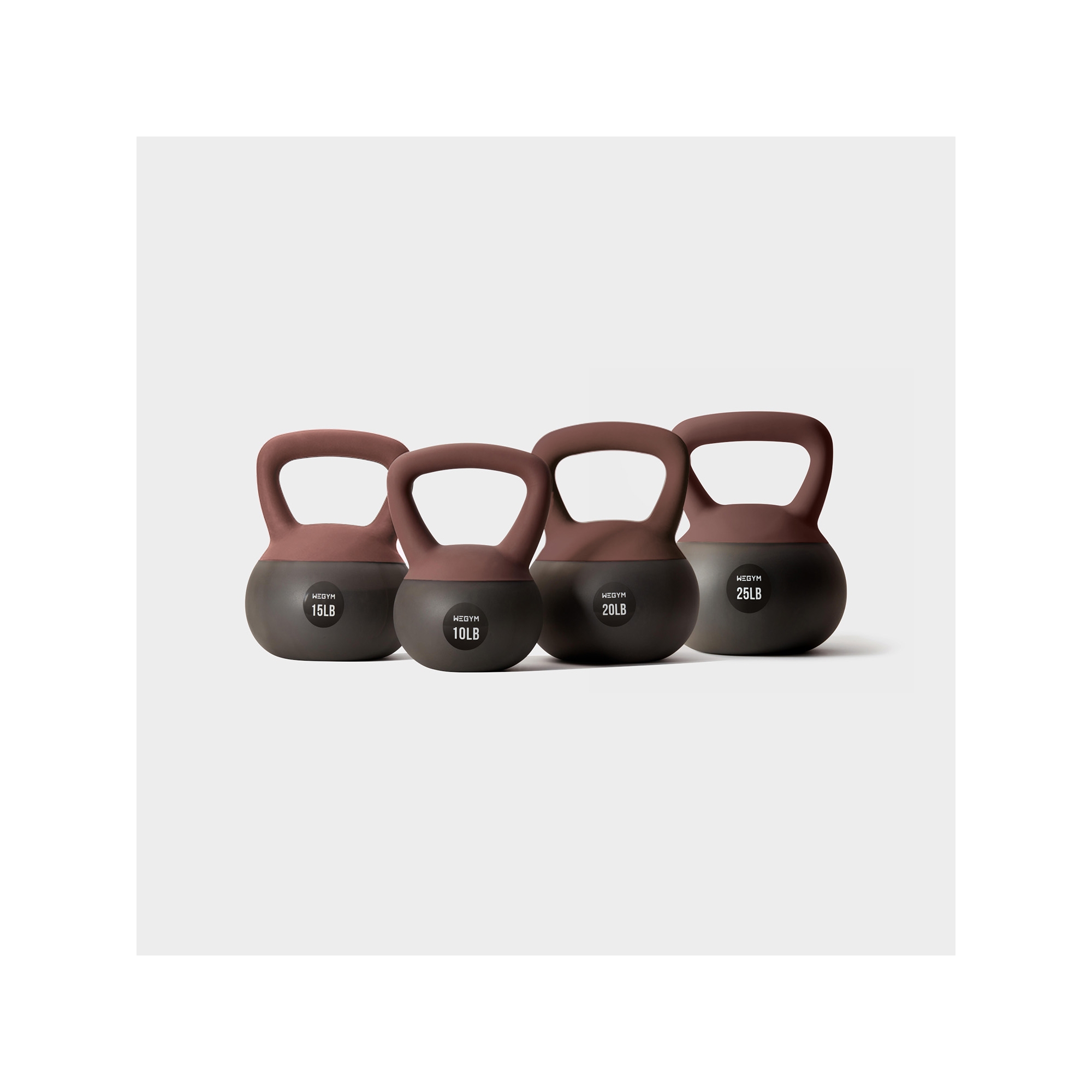 WeGym Soft Kettlebell Set - Rose - 10, 15, 20, 25 lbs