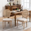 NicBex PU Leather Dining Chairs Set of 2,Kitchen Chairs with Nailhead Trim and Hand-Pulled Buckle Ddecoration for Dining Room,Living Room - 2 of 4