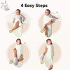 3-Pack Organic Swaddle Sleep Sacks Baby with Knot Hats, Newborn Premies Swaddles Wrap 0-3 Months, Ergonomic Wearable Blanket - 3 of 4