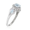 Ross-Simons 1.10 ct. t.w. Aquamarine and .84 ct. t.w. Diamond Ring in Sterling Silver - 3 of 4