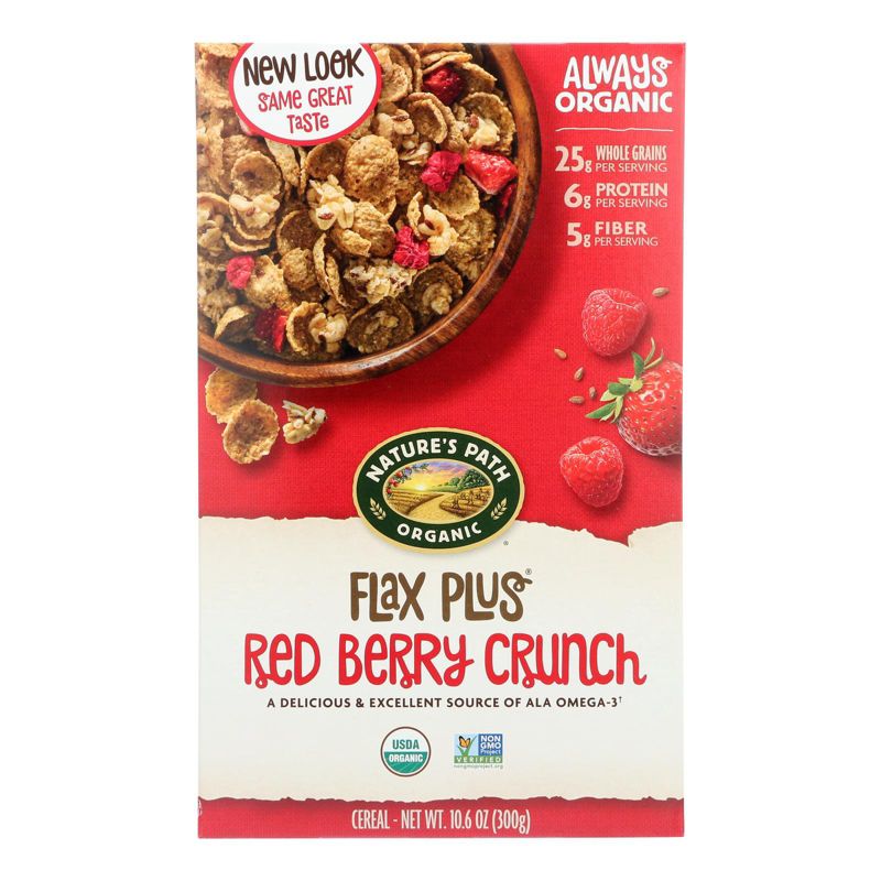 Nature's Path Organic Flax Plus Red Berry Crunch Cereal - Case of 12/10.6 oz, 2 of 8