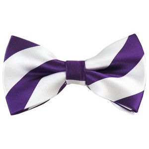 Men's 2.75 W And 4.75 L Inch With Pre-Tied College Stripe Bowtie - 1 of 3