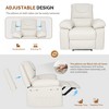 Classic Recliner Chair with Massage, Heat, Breathable PU Leather Electric Adjustable Recliners for Small Space or Living Room, Office, Bedroom - 3 of 4