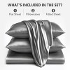Lux Decor Bed Sheets - Satin Sheet Set Luxurious Soft Silky Feel Deep Pocket Bedding Sheets with Pillowcase - 4 of 4