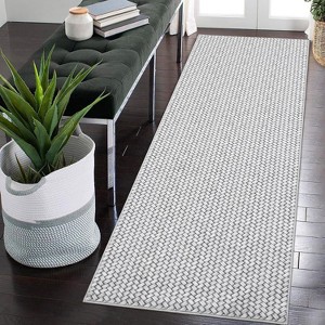 Acekool 5x7 Washable Braided Print Area Rug, Non-Slip Modern Soft Carpet, Stain Resistant Low Pile Throw Rug for Living Room, Bedroom - 1 of 4