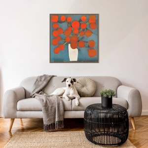 Amanti Art Abstract Orange Flowers by Elena Ray Framed Wall Art Print - 1 of 4