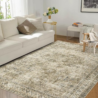 Hallway Runner Rug Long Rug Runner Washable Non-Slip Carpet for Kitchen Entryway Laundry Bedroom, Vintage Accent