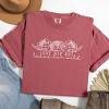 Simply Sage Market Leave Her Wild Floral Garment Dyed Tee - 2XL - Crimson - 3 of 4