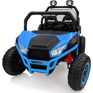 24V 2-Seater Kids UTV with Remote Control, Metal Frame, Spring Suspension, Max Speed 4.5MPH, for Ages 3+, Ride-On Car - 1 of 4