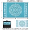 Outdoor Camping Rugs Patios Clearance Plastic Straw Rug Weatherproof Reversible Mats Large Floor Mat - 4 of 4