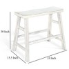 Royal Hampton 33" Wide Bar Height Bench | Trestle Legs with Footrests | Sand Mahogany Wood - 3 of 4