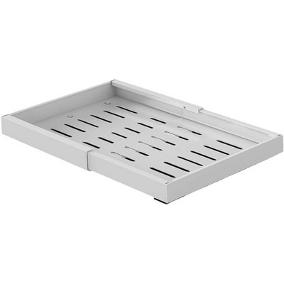 Expandable Pull Out Cabinet Organizer 12.6", Heavy Duty Slide Out Drawer with Adhesive, Kitchen Pantry Bathroom Storage