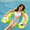 Jasonwell Inflatable Pool Float Chair, Large, Floating Lounge Chair with Cup Holder for Adults, Ocean Green Pool Floaty - 4 of 4
