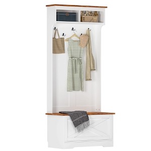 Dexmalle Minimalist Clothes Wardrobe,Coat Rack,White - 1 of 4