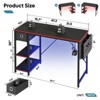 Bestier 47 Inch LED Computer Desk with Storage Drawer - 4 of 4