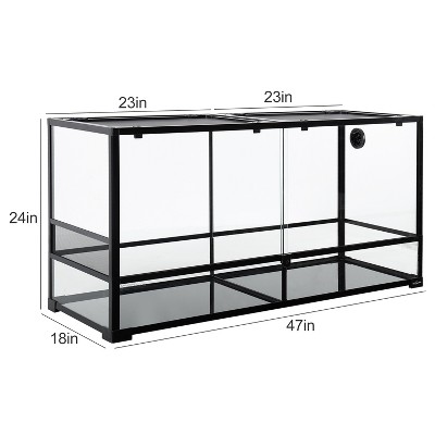 Repti Zoo 90 Gallon Reptile Terrarium With Clapboard : Target