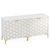Resenkos Sideboard Buffet, Kitchen Storage Cabinet,31.5" Sideboard Buffet Set of 2, Modern Storage Cabinet with Doors,White - 2 of 3