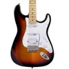 Monoprice Cali DLX Plus HSS Electric Guitar with Gig Bag - Sunburst Ash Body, Wilkinson Bridge/Pickups, White Pickguard, Maple Fingerboard - 2 of 4